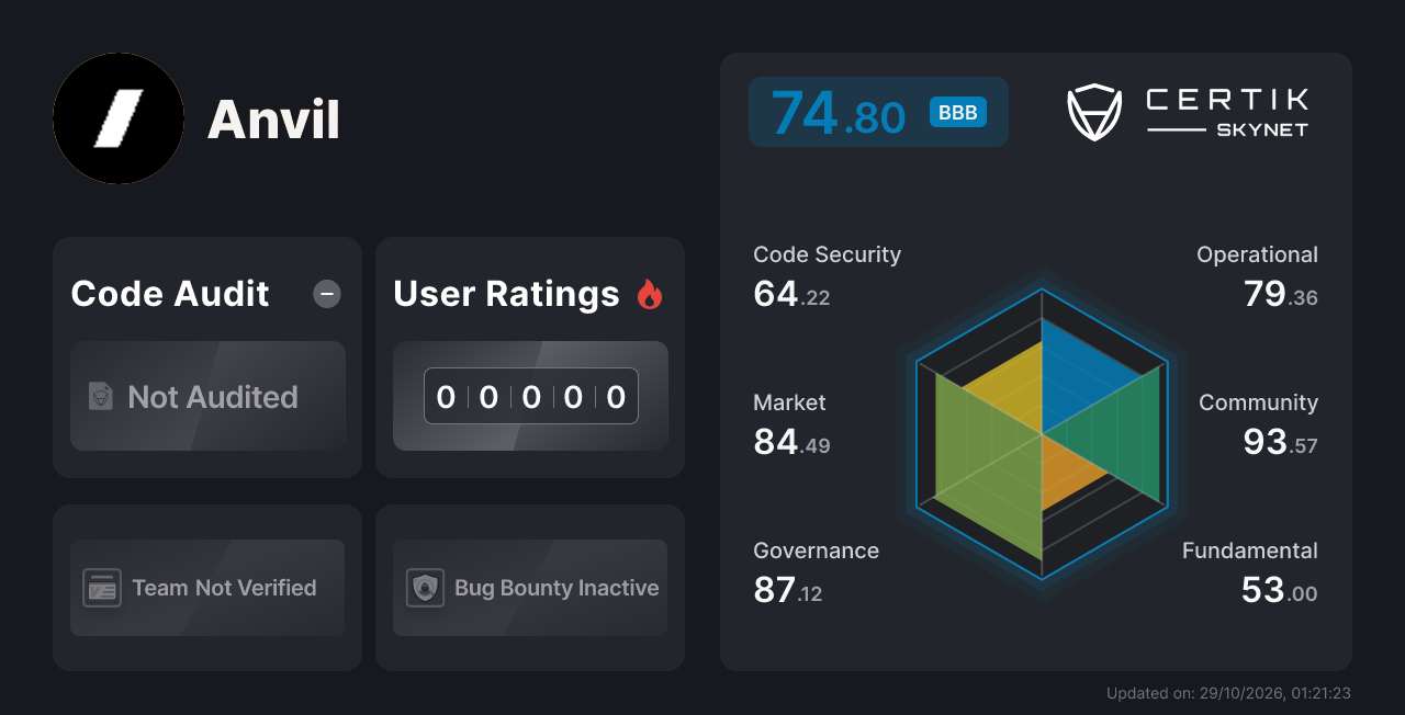 Anvil - CertiK Skynet Project Insight