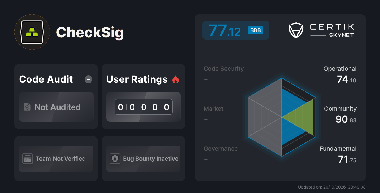 CheckSig - CertiK 스카이넷 프로젝트 인사이트