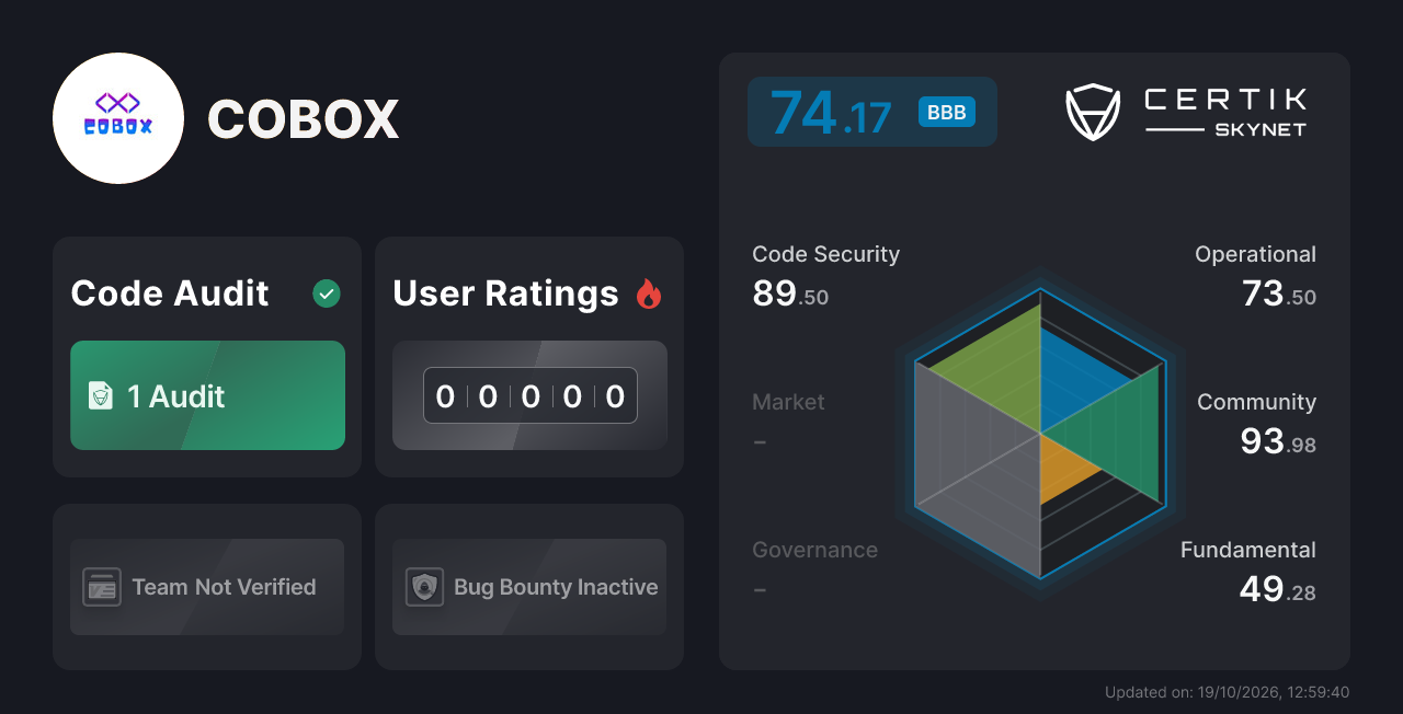 COBOX - CertiK Skynet Project Insight