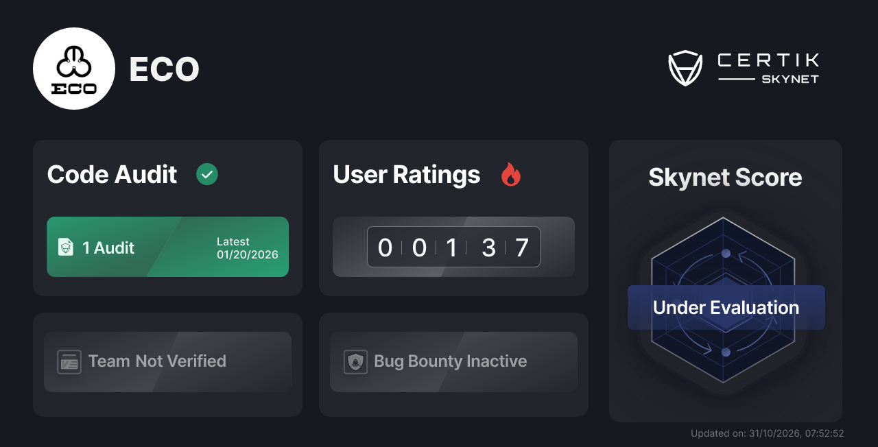 ECO - CertiK Skynet Project Insight