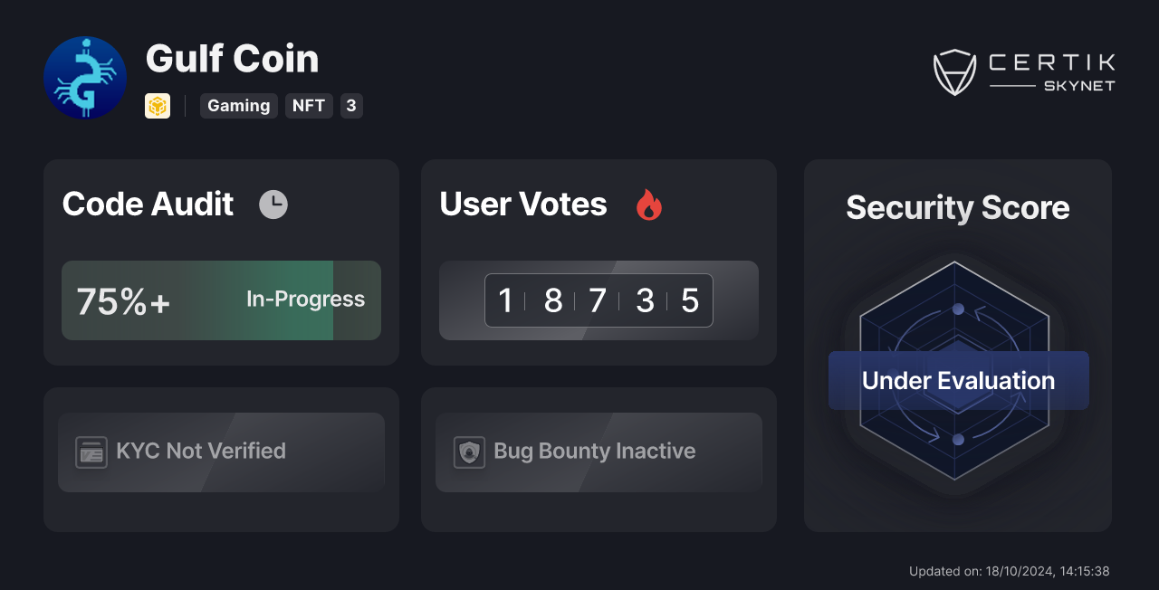 Gulf Coin CertiK Skynet Project Insight