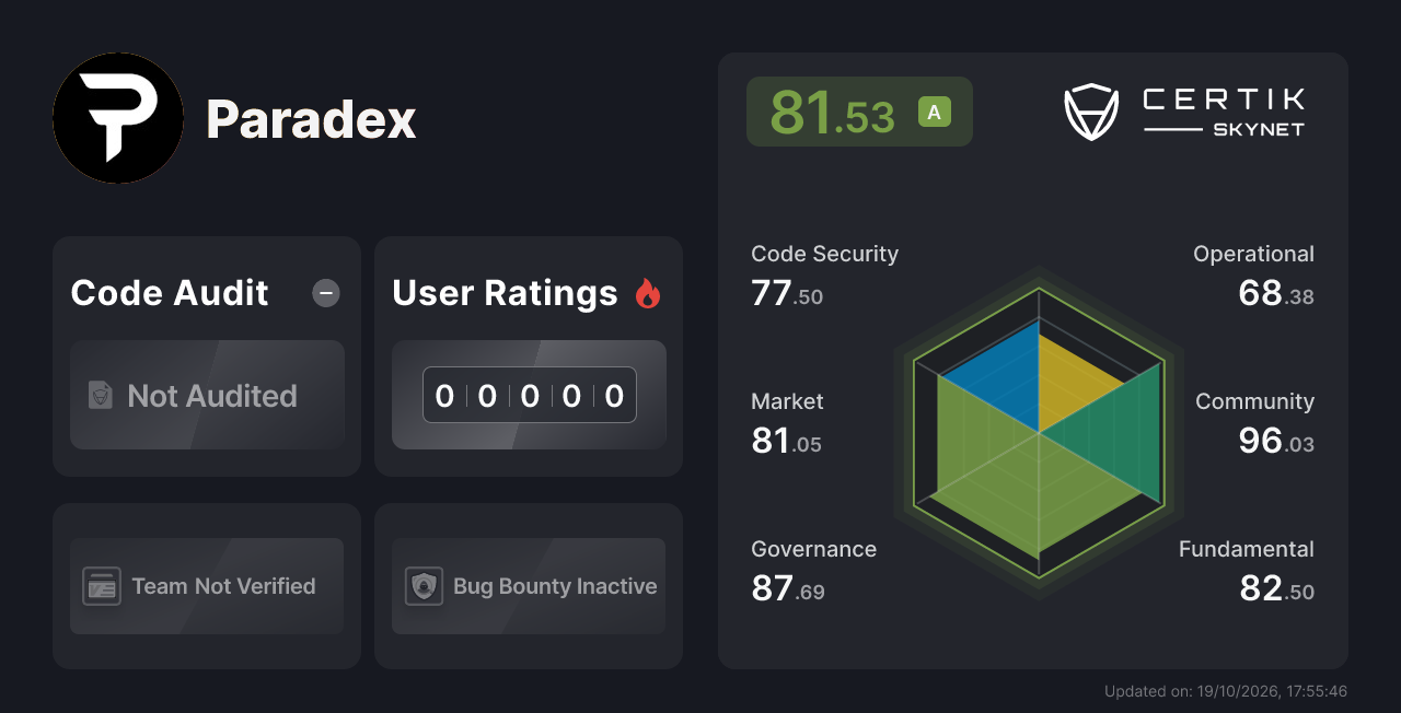 Paradex - CertiK Skynet Project Insight