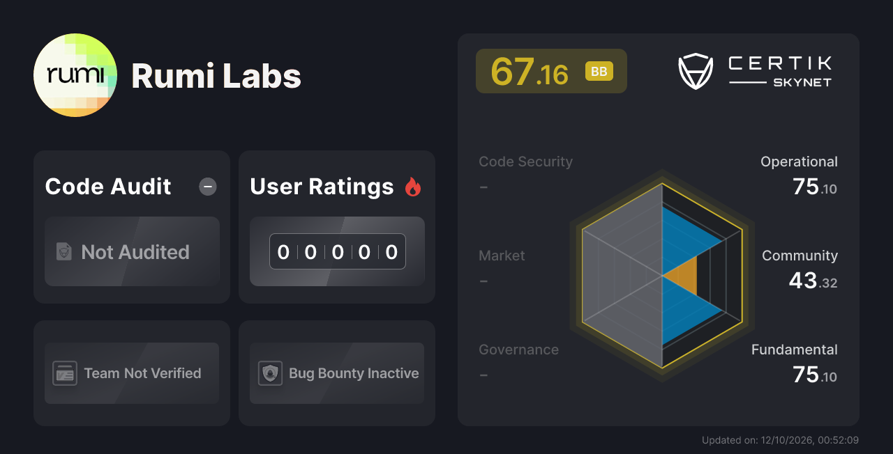 Rumi Labs - CertiK Skynet Project Insight
