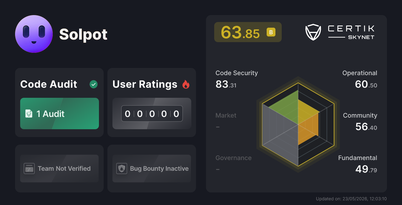 Solpot - CertiK Skynet Project Insight