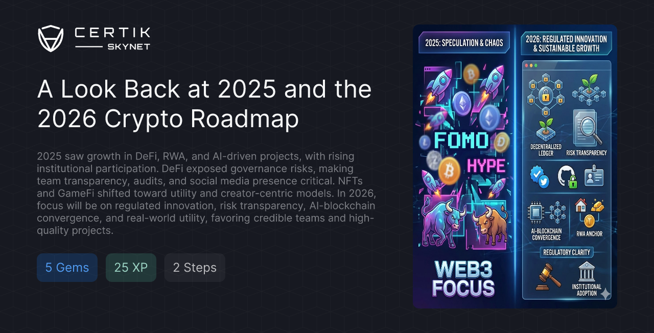 A Look Back at 2025 and the 2026 Crypto Roadmap - CertiK Quest