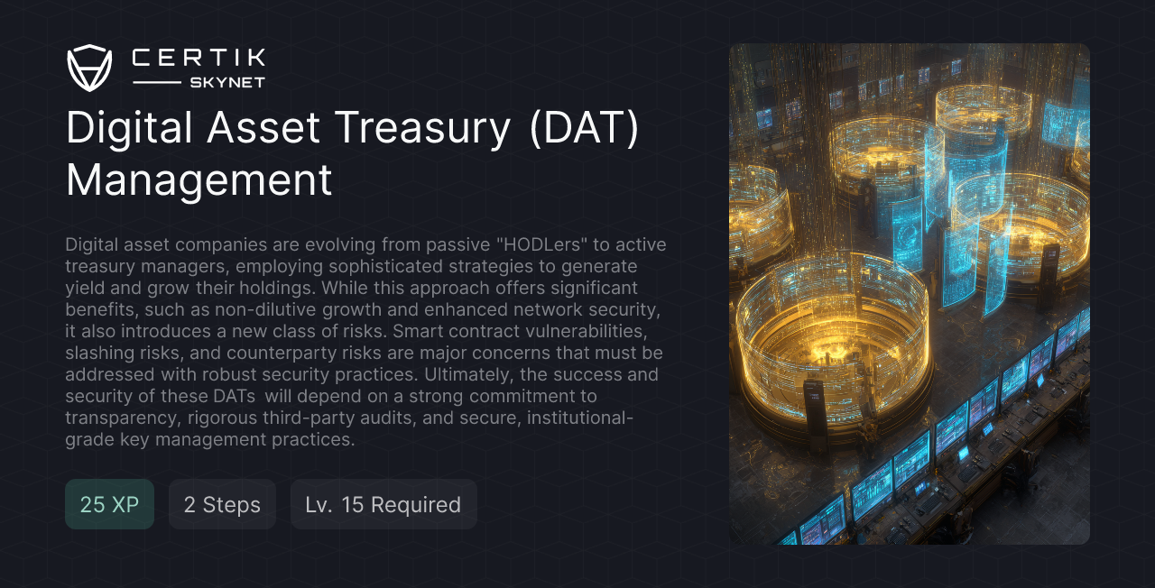 Digital Asset Treasury (DAT) Management - CertiK Quest