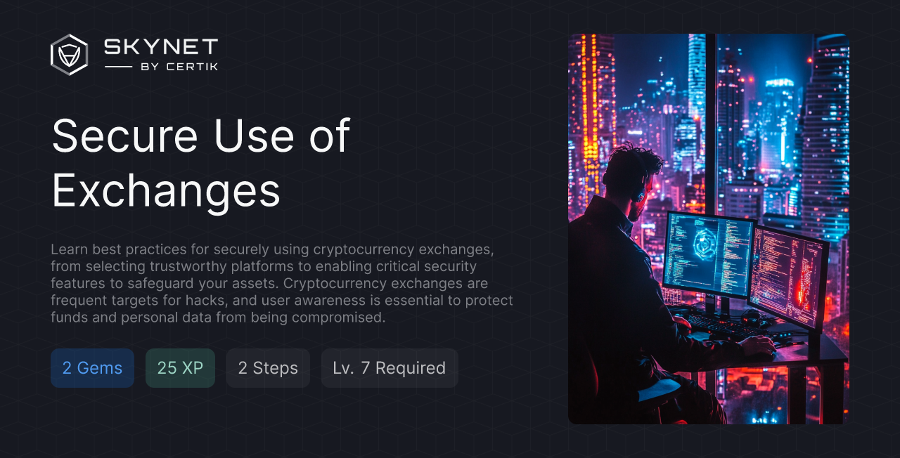 Secure use of exchanges certik quest
